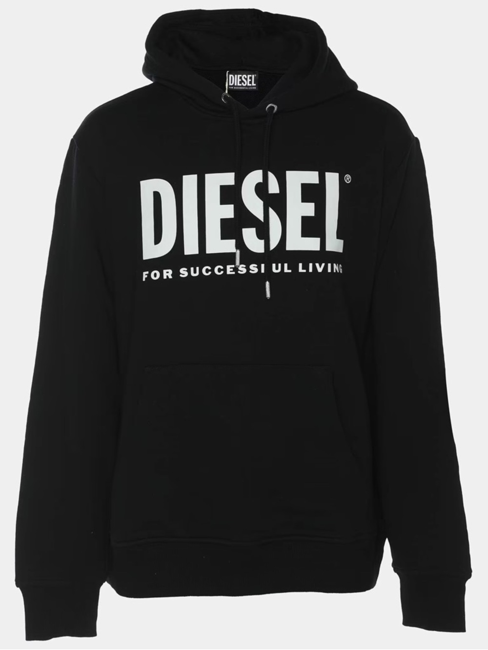 Diesel Black Hoodie with White Logo
